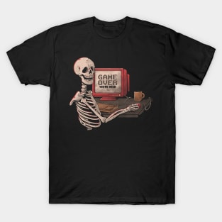 Game Over Skull - Funny Geek Skeleton Gift T-Shirt